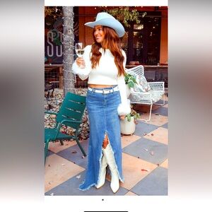 Reba Maxi Skirt Open Seas by show me your MUMU